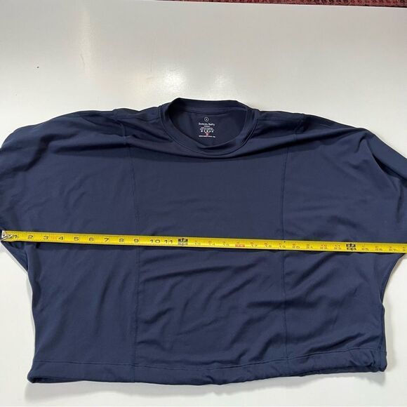 Sweaty Better NAVY After Class Cropped Sweater Small - Picture 11 of 12